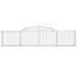 Preview: Gabione mit Hochbogen 300x30x60/80 cm Verzinktes Eisen