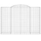 Preview: Gabione mit Hochbogen 300x50x200/220 cm Verzinktes Eisen