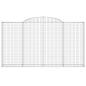 Preview: Gabione mit Hochbogen 300x30x160/180 cm Verzinktes Eisen