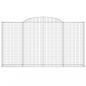 Preview: Gabione mit Hochbogen 300x30x160/180 cm Verzinktes Eisen