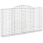 Preview: Gabione mit Hochbogen 300x30x160/180 cm Verzinktes Eisen