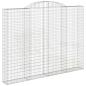Preview: Gabione mit Hochbogen 300x30x220/240 cm Verzinktes Eisen
