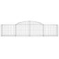 Preview: Gabione mit Hochbogen 300x50x60/80 cm Verzinktes Eisen