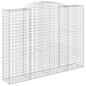 Preview: Gabione mit Hochbogen 300x50x220/240 cm Verzinktes Eisen