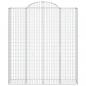 Preview: Gabione mit Hochbogen 200x50x220/240 cm Verzinktes Eisen
