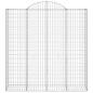 Preview: Gabione mit Hochbogen 200x50x200/220 cm Verzinktes Eisen