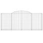 Preview: Gabione mit Hochbogen 300x30x120/140 cm Verzinktes Eisen