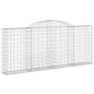 Preview: Gabione mit Hochbogen 300x30x120/140 cm Verzinktes Eisen