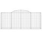Preview: Gabione mit Hochbogen 300x50x120/140 cm Verzinktes Eisen