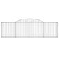 Preview: Gabione mit Hochbogen 300x30x80/100 cm Verzinktes Eisen