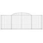 Preview: Gabione mit Hochbogen 300x30x100/120 cm Verzinktes Eisen