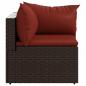 Preview: Garten-Ecksofa mit Kissen Braun Poly Rattan