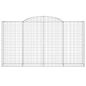 Preview: Gabione mit Hochbogen 300x50x160/180 cm Verzinktes Eisen