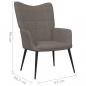 Preview: Relaxsessel Taupe Stoff