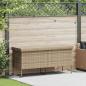 Preview: ARDEBO.de - Gartentruhe mit Rollen Beige 160x55x75 cm Poly Rattan
