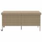 Preview: Gartentruhe mit Rollen Beige 160x55x75 cm Poly Rattan