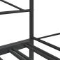 Preview: Tagesbett Ausziehbar ohne Matratze Schwarz 107x203 cm Stahl