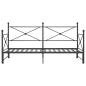 Preview: Tagesbett Ausziehbar ohne Matratze Schwarz 107x203 cm Stahl