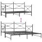 Preview: Tagesbett Ausziehbar ohne Matratze Schwarz 107x203 cm Stahl