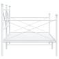 Preview: Tagesbett ohne Matratze Weiß 100x200 cm Stahl