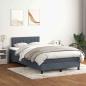 Preview: Boxspringbett mit Matratze Dunkelgrau 120x210 cm Samt