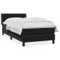 Preview: ARDEBO.de - Boxspringbett mit Matratze Schwarz 90x220 cm Samt