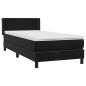 Preview: Boxspringbett mit Matratze Schwarz 90x220 cm Samt