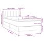 Preview: Boxspringbett mit Matratze Schwarz 90x220 cm Samt