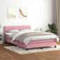 Preview: Boxspringbett mit Matratze Rosa 140x210 cm Samt