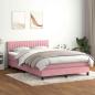 Preview: Boxspringbett mit Matratze Rosa 160x210 cm Samt
