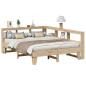 Preview: ARDEBO.de - Massivholzbett mit Regal ohne Matratze 140x200 cm Kiefer