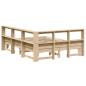 Preview: Massivholzbett mit Regal ohne Matratze 140x200 cm Kiefer