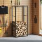 Preview: Brennholzregal Schwarz 55x30x116 cm Stahl