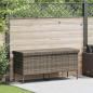 Preview: ARDEBO.de - Gartentruhe mit Rollen Grau 160x55x75 cm Poly Rattan