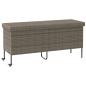 Preview: Gartentruhe mit Rollen Grau 160x55x75 cm Poly Rattan