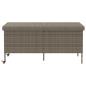 Preview: Gartentruhe mit Rollen Grau 160x55x75 cm Poly Rattan