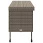 Preview: Gartentruhe mit Rollen Grau 160x55x75 cm Poly Rattan