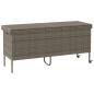 Preview: Gartentruhe mit Rollen Grau 160x55x75 cm Poly Rattan