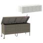Preview: Gartentruhe mit Rollen Grau 160x55x75 cm Poly Rattan