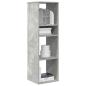 Preview: ARDEBO.de - Bücherregal Betongrau 34x31x112 cm Holzwerkstoff