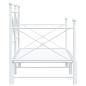 Preview: Tagesbett Ausziehbar ohne Matratze Weiß 90x190 cm Stahl