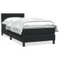 Preview: ARDEBO.de - Boxspringbett mit Matratze Schwarz 90x210 cm Samt