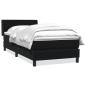 Preview: ARDEBO.de - Boxspringbett mit Matratze Schwarz 90x220 cm Samt
