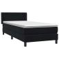 Preview: Boxspringbett mit Matratze Schwarz 90x220 cm Samt