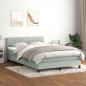 Preview: Boxspringbett mit Matratze Hellgrau 140x210 cm Samt