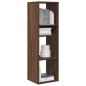 Preview: ARDEBO.de - Bücherregal Braun Eichen-Optik 34x31x112 cm Holzwerkstoff