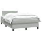 Preview: Boxspringbett mit Matratze Hellgrau 120x210 cm Samt