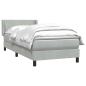Preview: Boxspringbett mit Matratze Hellgrau 90x220 cm Samt