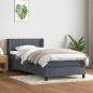 Preview: Boxspringbett mit Matratze Dunkelgrau 90x220 cm Samt
