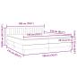 Preview: ARDEBO.de - Boxspringbett mit Matratze Rosa 180x210 cm Samt